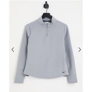 Nike Training One Therma-FIT Sweatshirt long-sleeve half zip Gray top Sz L